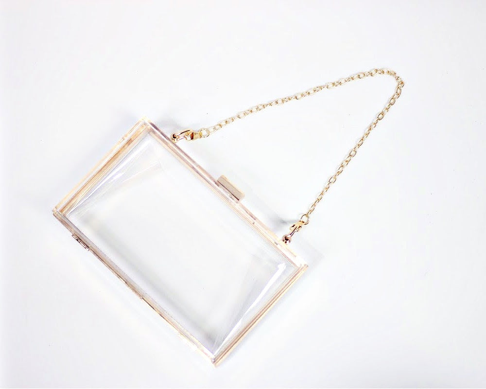 New Solid Bare Clear Clutch Purse Chic Women Transparent Acrylic Evening  Bag Retro Handbags Trendy Round Hard Box Bag Party Prom
