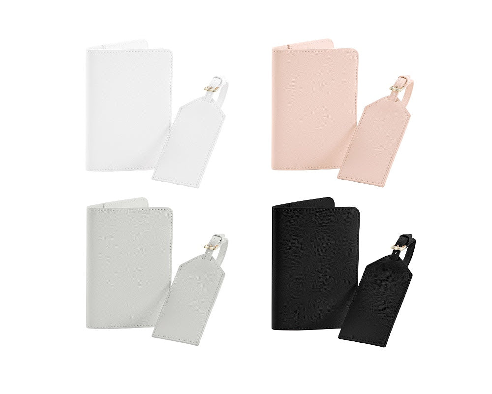 Passport holder and luggage tag set