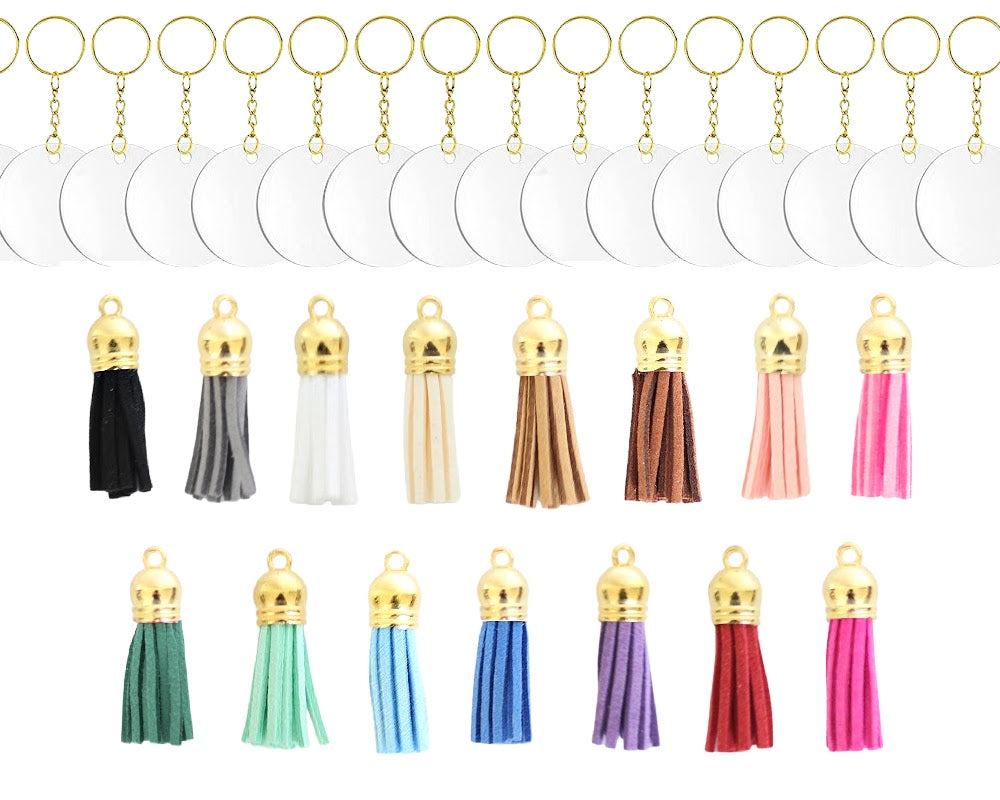 Acrylic Keychain Gold with Tassel