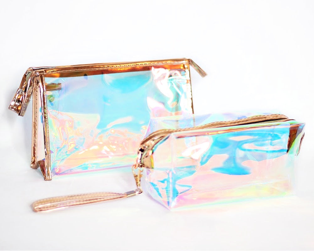 Holographic make up bag