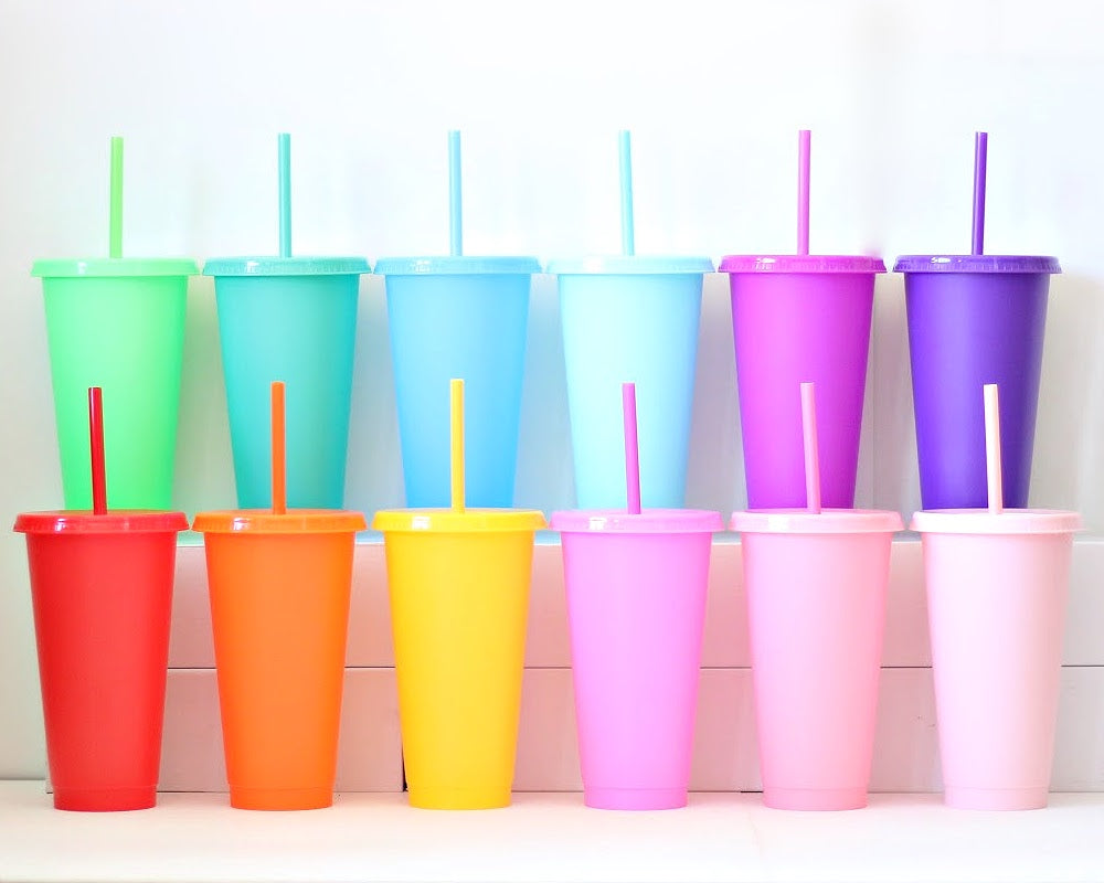 Essasea Matte Light Pink Tumblers with Lids and Straws.16oz Skinny Tumblers  Bulk.Double Walled Plast…See more Essasea Matte Light Pink Tumblers with