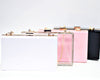 Acrylic clutch bag shoulder bag with removable chain Pink